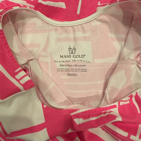 Mahi Gold Addie Dress Hot Pink Sailboat - Small - Picture 3 of 4